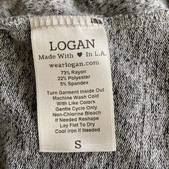 Logan Size Small Heathered Gray Moto Cowl Neck High Low Zipper Sweater 3350 - Picture 7 of 7
